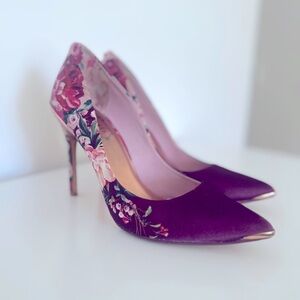 Ted Baker London Purple Floral Heels